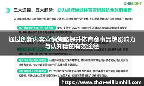 通过创新内容营销策略提升体育赛事品牌影响力与认知度的有效途径